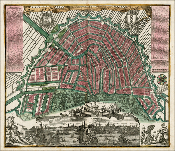 74-Netherlands Map By Matthaus Seutter