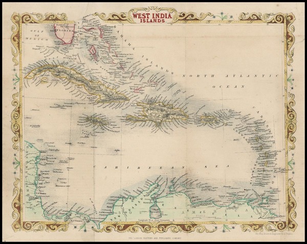 28-Caribbean Map By John Rapkin