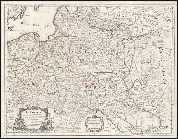 80-Europe, Poland, Russia and Baltic Countries Map By Guillaume De L'Isle