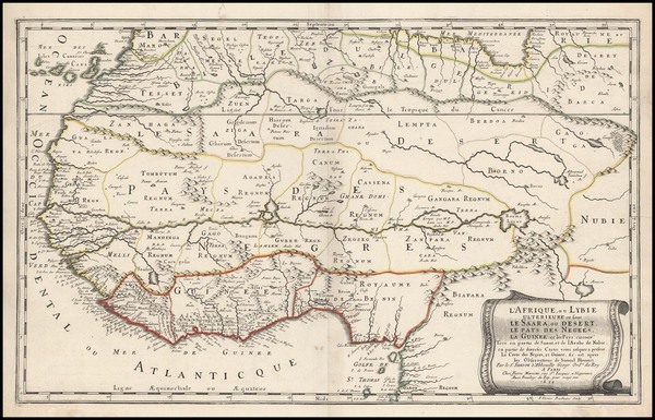 7-West Africa Map By Nicolas Sanson