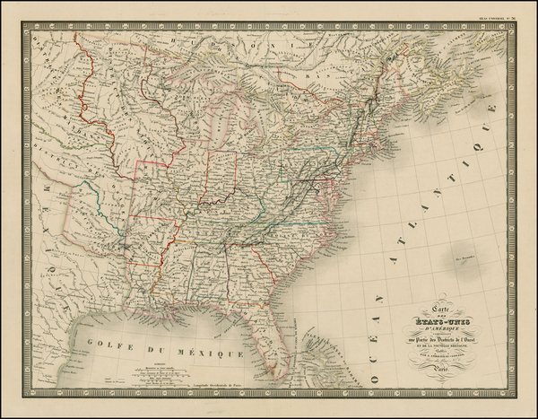 74-United States and Canada Map By J. Andriveau-Goujon