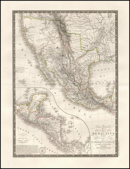 16-Texas, Southwest, Rocky Mountains and California Map By Adrien-Hubert Brué