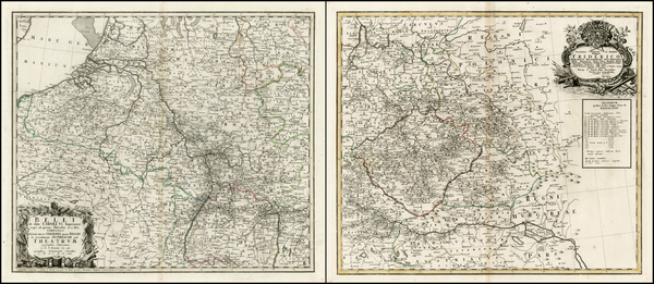 46-France, Poland, Hungary, Czech Republic & Slovakia and Germany Map By Homann Heirs