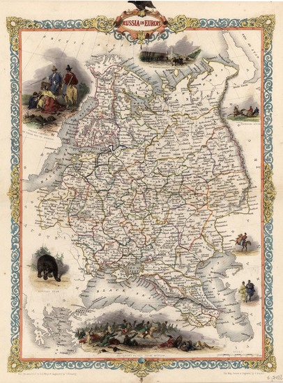 15-Europe and Russia Map By John Tallis