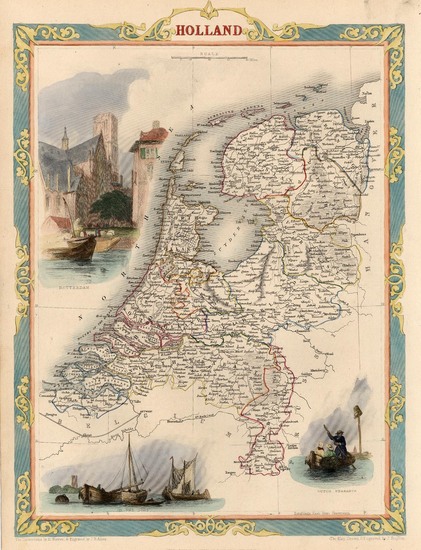 42-Europe and Netherlands Map By John Tallis