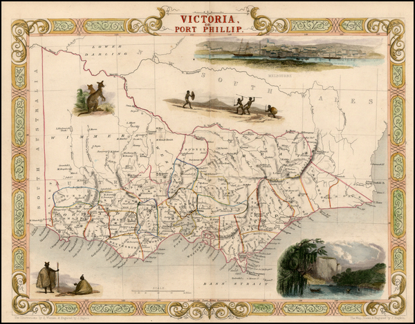 99-Australia & Oceania and Australia Map By John Tallis