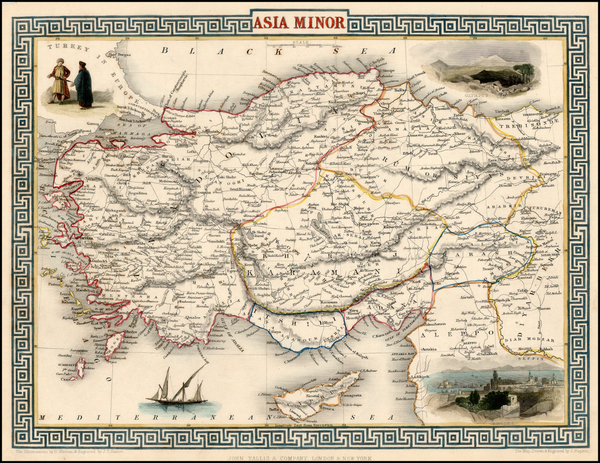 51-Europe, Turkey, Mediterranean, Asia, Turkey & Asia Minor and Balearic Islands Map By John T