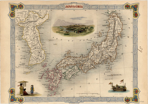 4-Asia, Japan and Korea Map By John Tallis