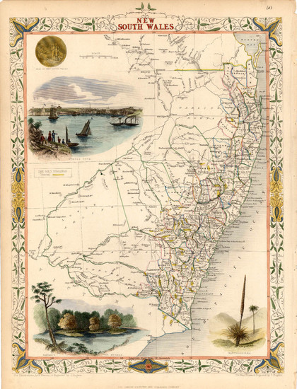 93-Australia & Oceania and Australia Map By John Tallis