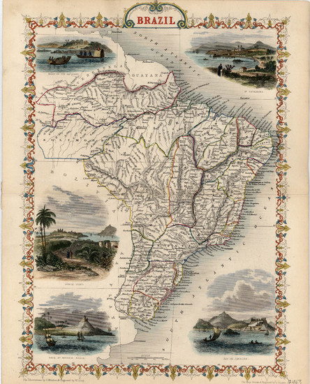 79-South America Map By John Tallis