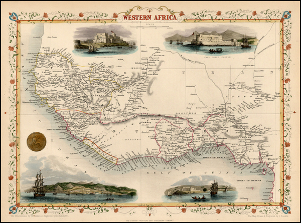 91-Africa and West Africa Map By John Tallis