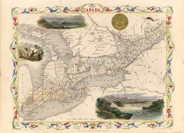 51-Midwest and Canada Map By John Tallis