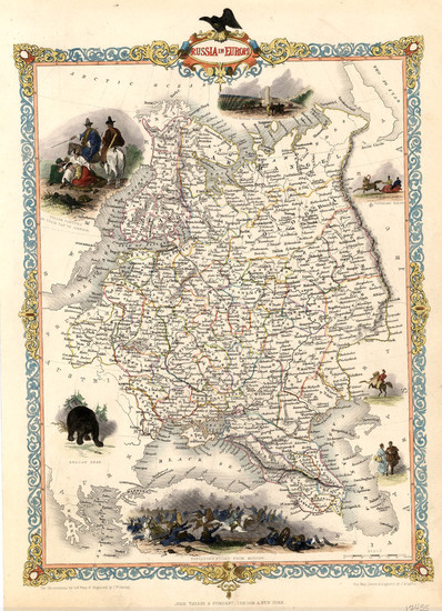 2-Europe and Russia Map By John Tallis