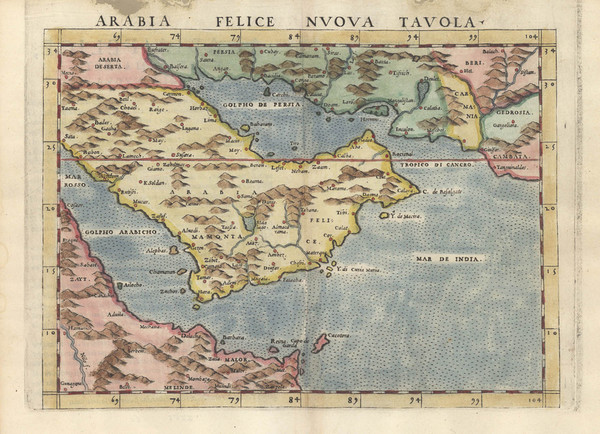 76-Asia and Middle East Map By Girolamo Ruscelli