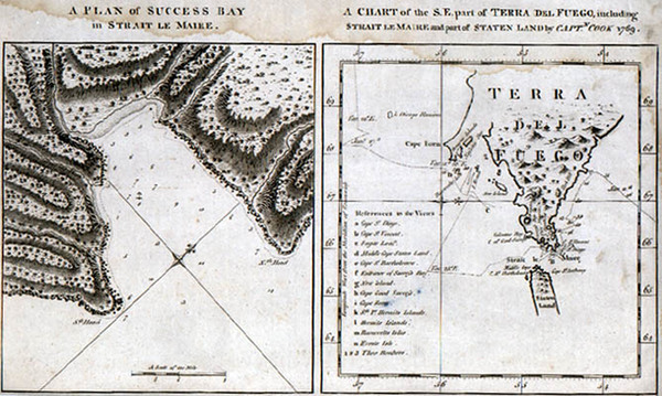 68-South America Map By James Cook