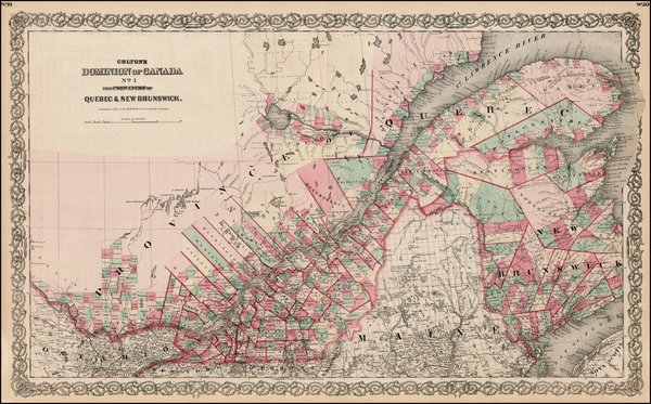 82-Canada Map By G.W.  & C.B. Colton