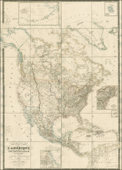 42-Texas, Plains, Southwest, Rocky Mountains, North America and South America Map By Adrien-Hubert