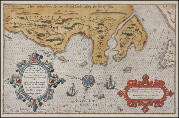 93-Europe, Russia, Baltic Countries and Scandinavia Map By Lucas Janszoon Waghenaer