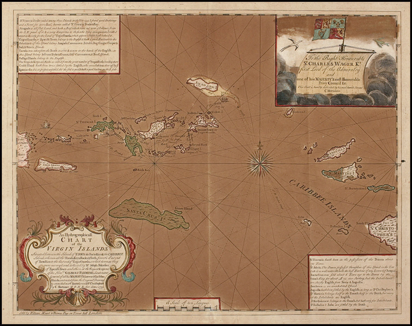 90-Caribbean Map By Cornwall Mortimer