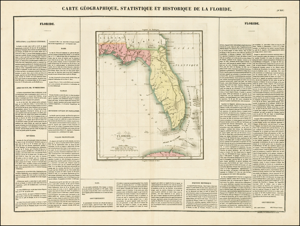 70-Florida Map By Jean Alexandre Buchon
