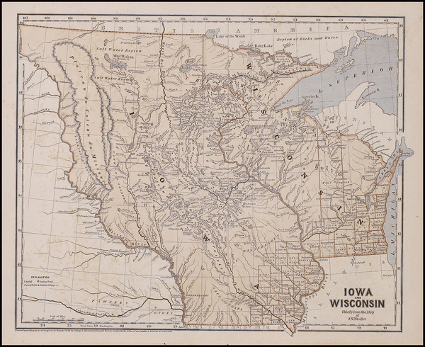 67-Midwest and Plains Map By Sidney Morse  &  Samuel Breese