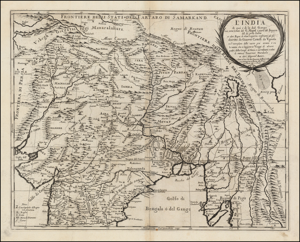 53-India and Central Asia & Caucasus Map By Giacomo Giovanni Rossi / Giacomo Cantelli da Vigno