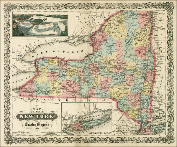 3-New York State Map By Charles Magnus