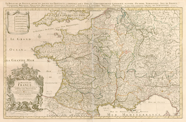 78-Europe and France Map By Alexis-Hubert Jaillot