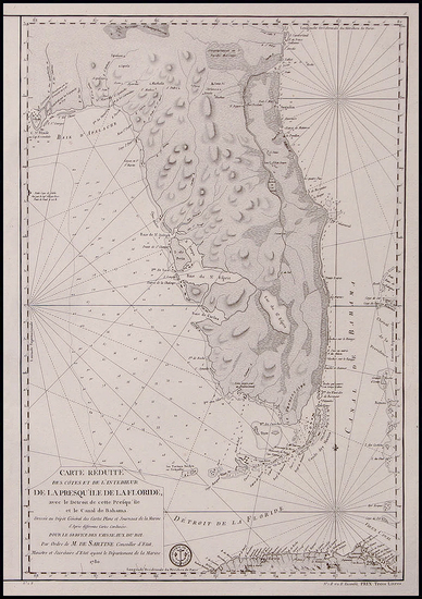 97-Florida and Southeast Map By Antoine Sartine