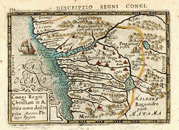 60-Africa and North Africa Map By Petrus Bertius