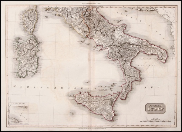 15-Europe, Italy and Balearic Islands Map By John Pinkerton