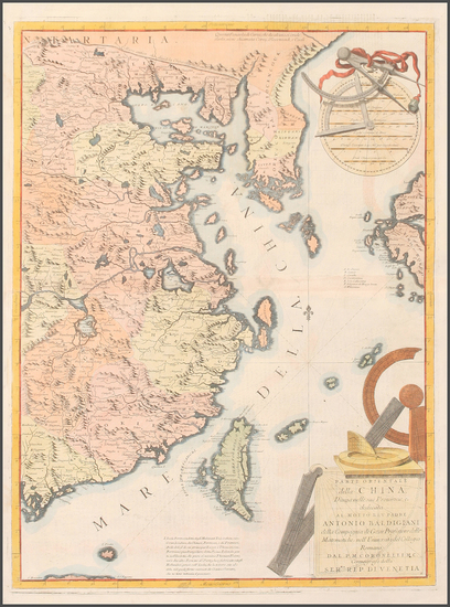 1-Asia, China and Korea Map By Vincenzo Maria Coronelli