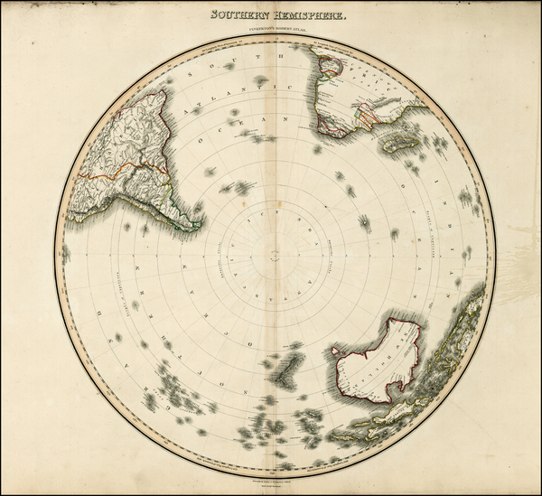 52-World, Southern Hemisphere, Polar Maps, Australia & Oceania, Australia and Oceania Map By J