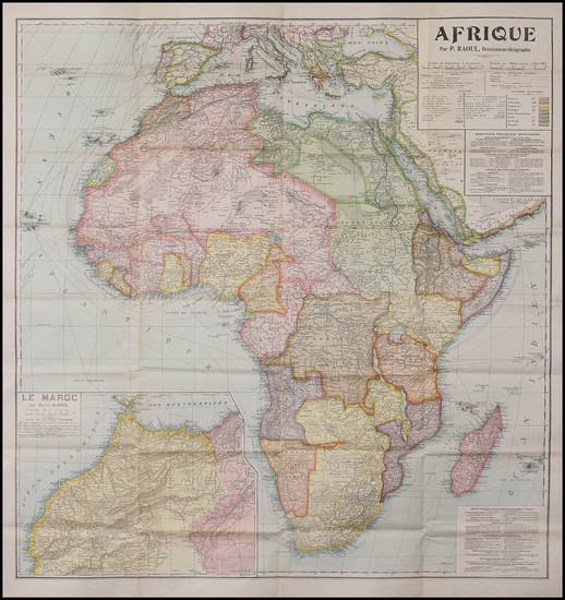37-Africa Map By P. Raoul