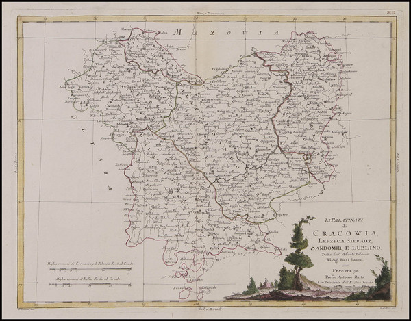 45-Europe and Poland Map By Antonio Zatta