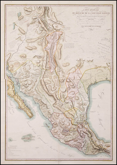 64-Texas, Plains, Southwest, Rocky Mountains, Mexico and California Map By Alexander Von Humboldt