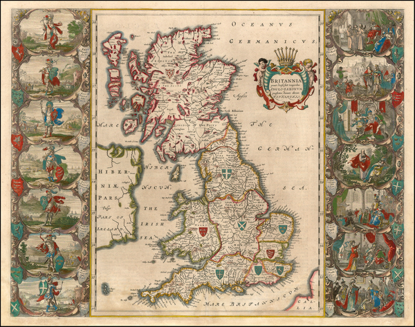 40-British Isles Map By Willem Janszoon Blaeu