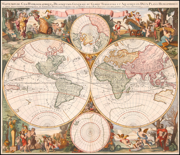 87-World, World and Polar Maps Map By Gerard Valk