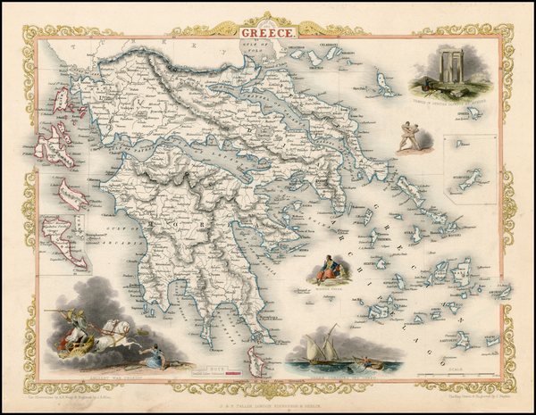11-Mediterranean, Balearic Islands and Greece Map By John Tallis