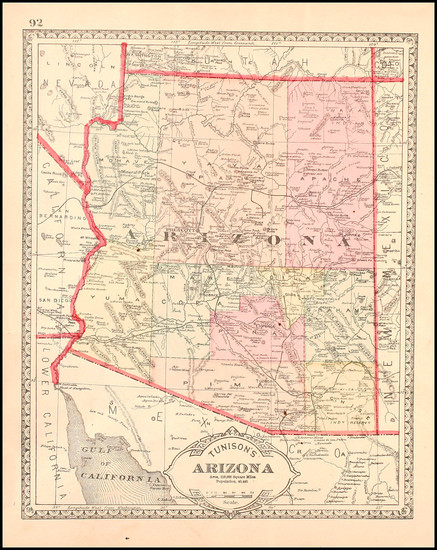 25-Southwest Map By H.C. Tunison