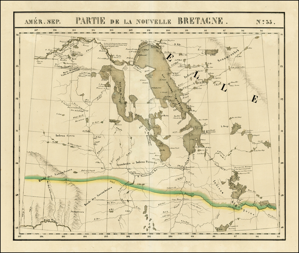 40-Midwest and Canada Map By Philippe Marie Vandermaelen