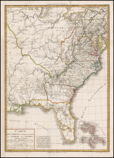 50-South, Texas, Midwest and Plains Map By Jean Baptiste Poirson