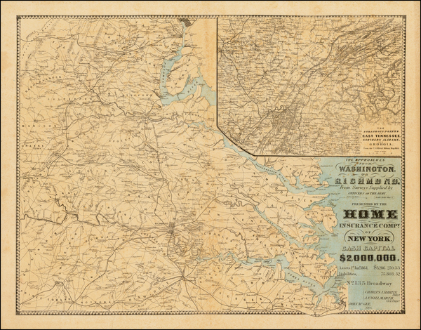 93-Southeast and Virginia Map By D.A. Heald