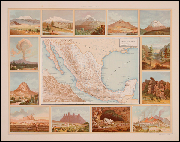 14-Mexico Map By Antonio Garcia y Cubas