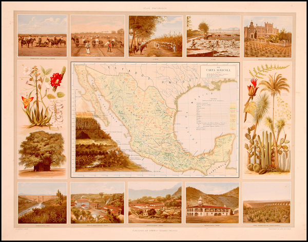 9-Mexico Map By Antonio Garcia y Cubas