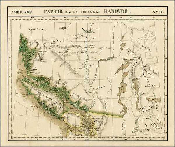 36-Canada Map By Philippe Marie Vandermaelen