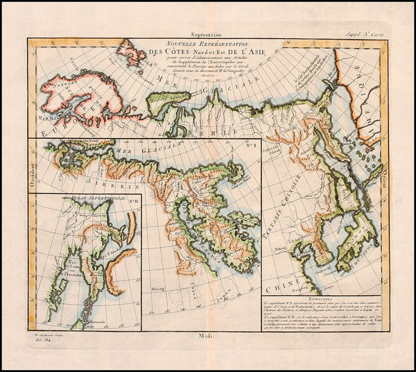 8-World, Polar Maps, Asia, China, Japan and Russia in Asia Map By Denis Diderot / Didier Robert d