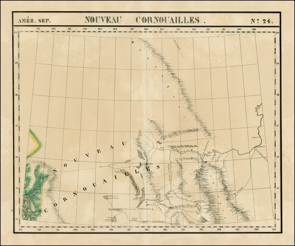 27-Alaska and Canada Map By Philippe Marie Vandermaelen