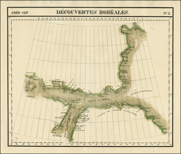 36-Polar Maps and Canada Map By Philippe Marie Vandermaelen