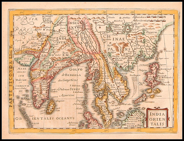 91-Asia, China, India, Southeast Asia and Philippines Map By  Gerard Mercator